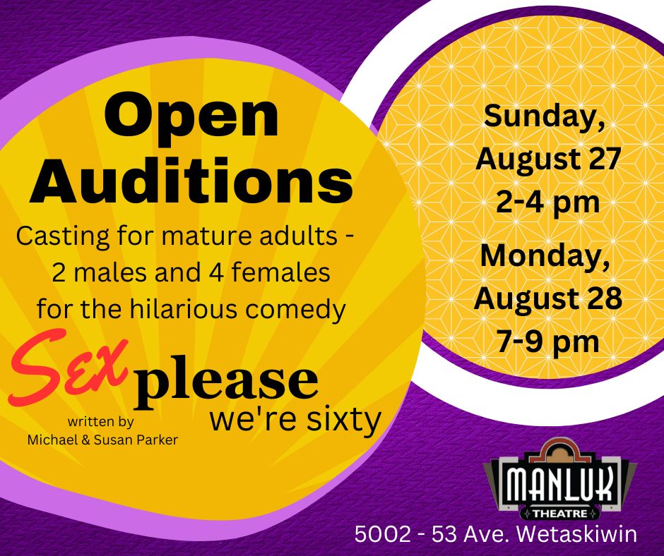 Open Auditions Sex Please Were 60 Manluk Theatre 